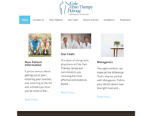 Tablet Screenshot of colepaintherapygroup.com